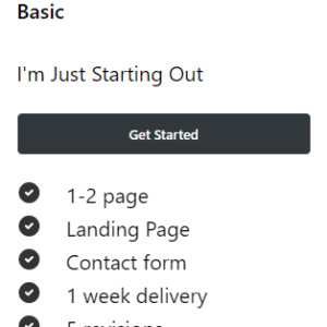 Basic Package - I'm Just Starting Out